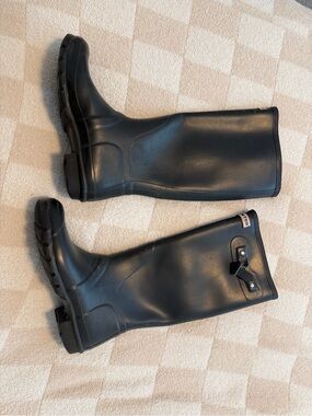 Hunter Black and Cream Rain Boot Liner Branding - UK 7